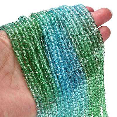 Transparent Painted Glass Beads Strands DGLA-A034-T4mm-A17-1
