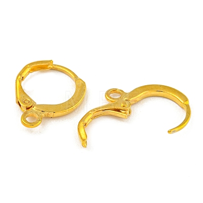 Brass Huggie Hoop Earring Findings KK-E138-G-NF-1