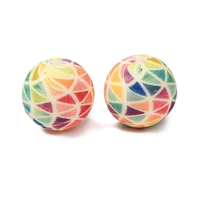 Food Grade Eco-Friendly Printed Silicone Beads SIL-A013-01A-19-1