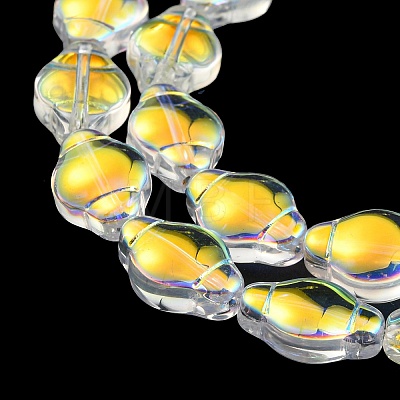 Electroplate Transparent Glass Beads Strands EGLA-G037-12A-AB03-1