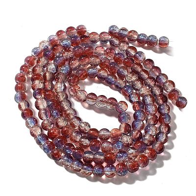 Crackle Glass Beads Strands CCG-C002-6mm-11-1