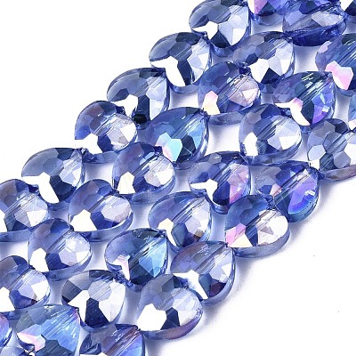 Electroplate Glass Beads Strands EGLA-S176-08B-1