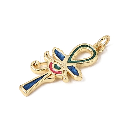 Brass Enamel Pendants KK-CBAA41C-08G-1