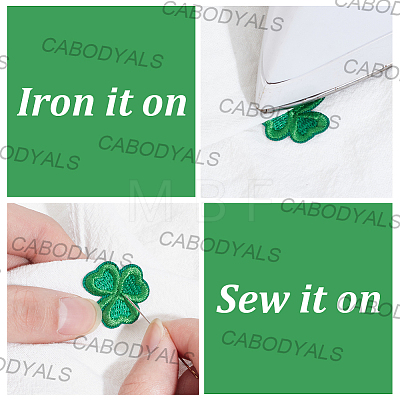 40Pcs Saint Patrick's Day Computerized Embroidery Cloth Self Adhesive Patches PATC-CY0001-51B-1