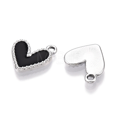Rack Plating Alloy Enamel Charms X-ENAM-N056-343P-1
