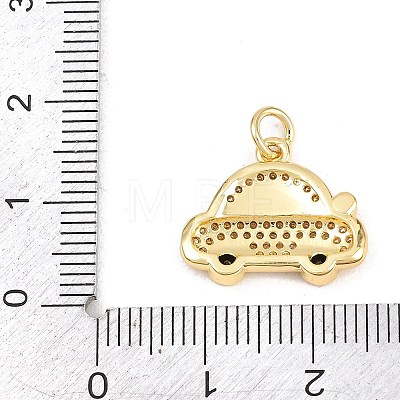 Brass Micro Pave Cubic Zirconia Pendants KK-F938-39G-02-1