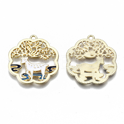 Chinese Style Alloy Pendants X-RESI-R431-14-RS-1