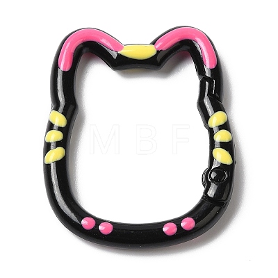 Spray Painted Alloy Spring Gate Ring X1-PALLOY-P292-02-1