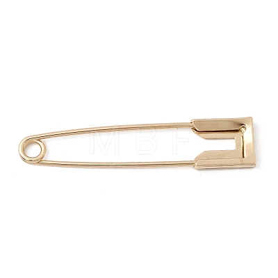 Alloy Extra Large Safety Pin Brooches JEWB-B043-01G-1