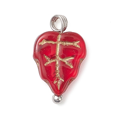Czech Glass Charms PALLOY-JF04468-02-1
