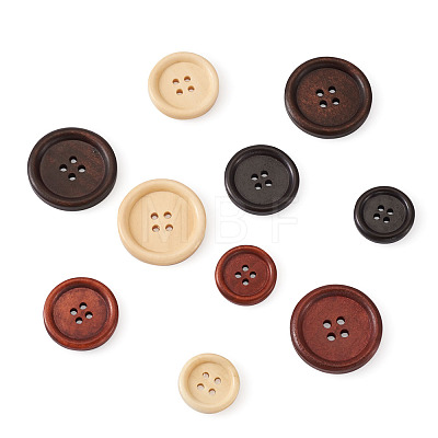 4-Hole Wooden Buttons BUTT-TA0001-06-1