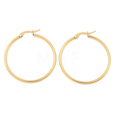 Ion Plating(IP) 304 Stainless Steel Hoop Earrings LS-EJEW-N0016-11G-F-1
