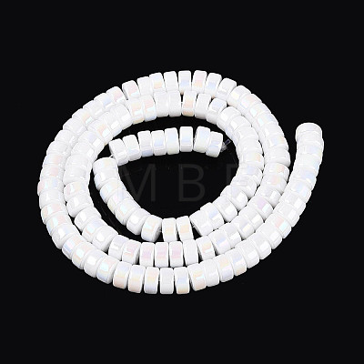 AB Color Plated Opaque Glass Beads Strands GLAA-T026-3x6mm-P10-1