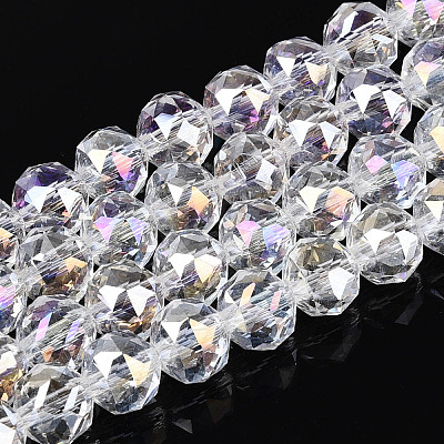 AB Color Plated Transparent Glass Round Beads Strands EGLA-T029-8mm-12T-18-1