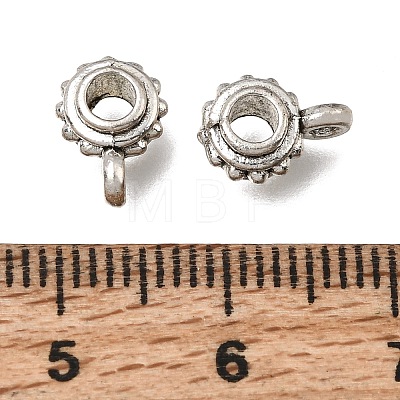 Tibetan Style Alloy Tube Bails FIND-Z128-10AS-1