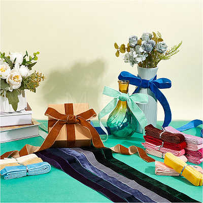 30Pcs Velvet Ribbon OCOR-WH20015-22B-1