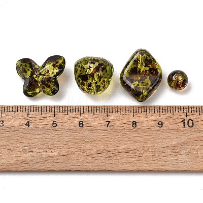 Two Tone Transparent Acrylic Beads OACR-Z041-16-1