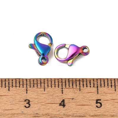 Ion Plating(IP) 304 Stainless Steel Lobster Claw Clasps STAS-AB13-M-1