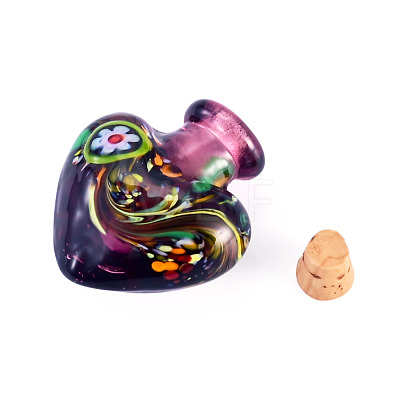 Handmade Lampwork Perfume Bottle Pendants LAMP-TADJ0001-06A-1