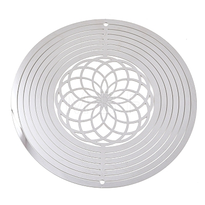 201 Stainless Steel 3D Rotating Hanging Wind Spinner STAS-B122-01P-09-1