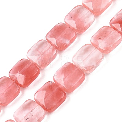 Cherry Quartz Glass Beads Strands G-T138-156-1