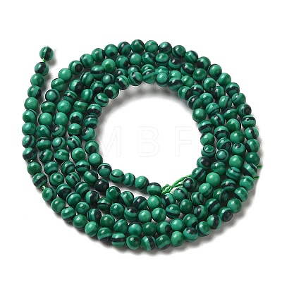 Synthetic Malachite Beads Strands G-B090-A13-01-1