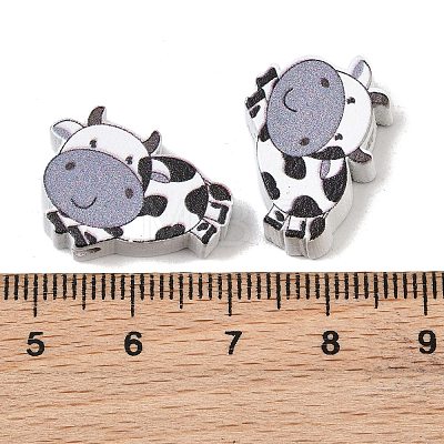 Printed Schima Wood Beads WD-CBA91F0-13-1