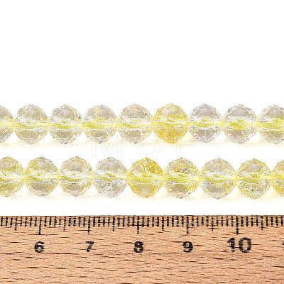 Crackle Transparent Glass Beads Strands GLAA-N063-8mm-08-1