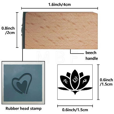 Square Wooden Stamps DIY-WH0546-005-1