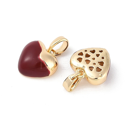 Brass Enamel Charms KK-U043-07G-1