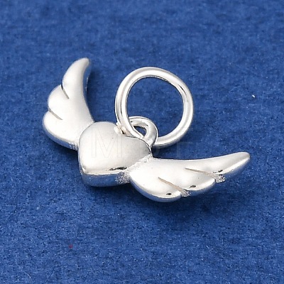 925 Sterling Silver Wing Heart Charms STER-A032-06S-1