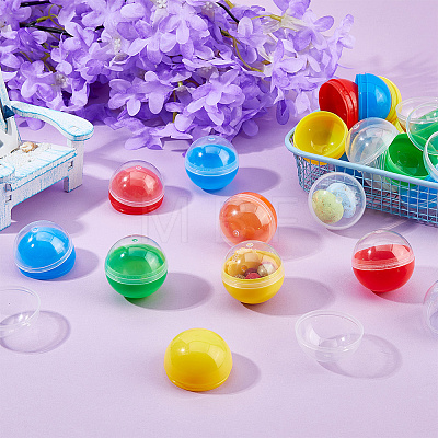 100Pcs PP Plastic Round Vending Machine Egg Capsules AJEW-DC0004-15-1