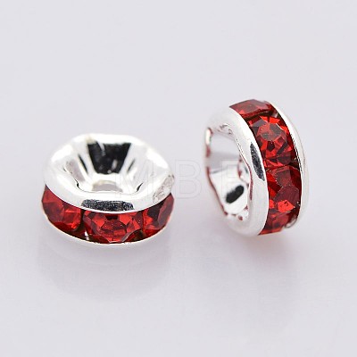 Brass Rhinestone Spacer Beads RB-A014-Z8mm-21S-NF-1