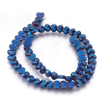 Electroplated Non-magnetic Synthetic Hematite Beads Strands G-P392-Q-1