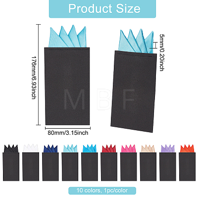 Fingerinspire 10Pcs 10 Colors Polyester Pocket Towel Accessories AJEW-FG0002-32-1