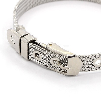 Fashionable Unisex 304 Stainless Steel Watch Band Wristband Bracelets BJEW-F065C-01-1