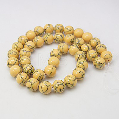 Synthetic Turquoise Beads Strands TURQ-H038-12mm-M-1