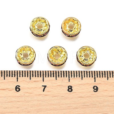 Brass Rhinestone Spacer Beads RB-A014-Z8mm-10G-1