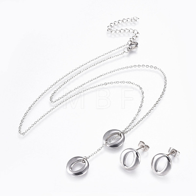 304 Stainless Steel Jewelry Sets SJEW-F204-08-1