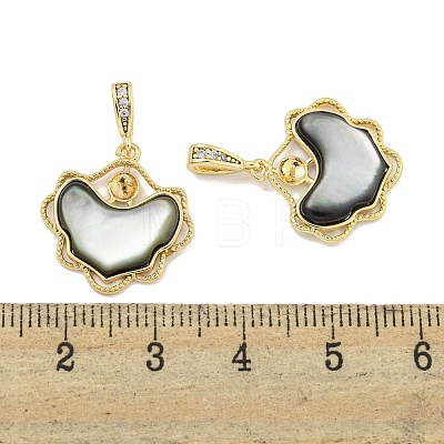 Natural Black Lip Shell Pendants KK-S386-17G-02-1