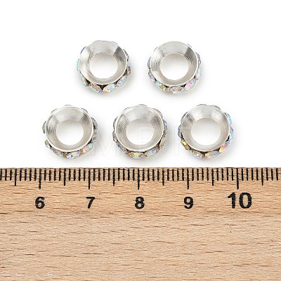 Brass Rhinestone Spacer Beads RB-A020-10mm-28S-1