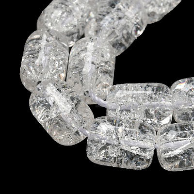 Transparent Crackle Glass Beads Strands X-GLAA-NH0001-04K-1