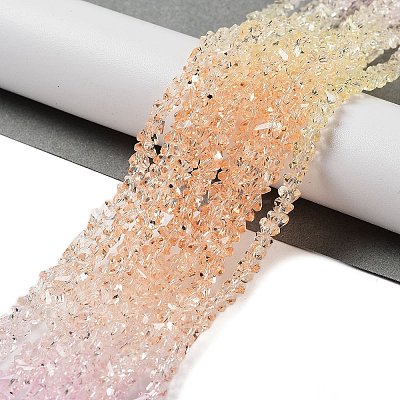 Transparent Glass Bead Strands GLAA-H023-03H-1