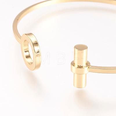 Brass Cuff Bangle BJEW-P168-B33-1