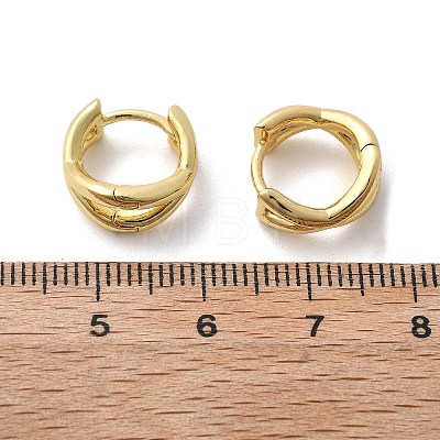 Rack Plating Brass Criss Cross Hoop Earrings for Women LS-EJEW-B014-15G-1