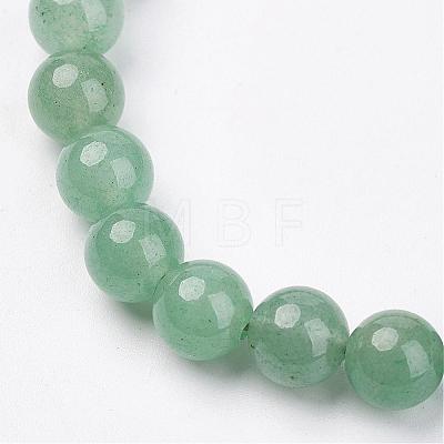 Natural Green Aventurine Stretch Bracelets G-N0270-01-1