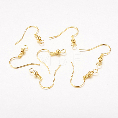 Brass Earring Hooks X-KK-S075-G-1