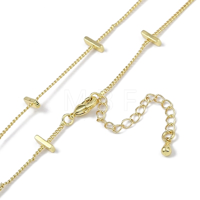 Rack Plating Brass Twisted Chain Necklaces for Women NJEW-K382-15B-G-1