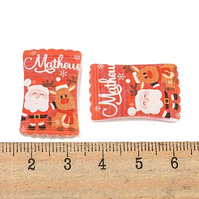 Christmas Theme Opaque Resin Decoden Cabochons CRES-B022-03B-1