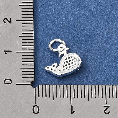 Brass Micro Pave Clear Cubic Zirconia Charms LS-KK-D110-08B-S-1